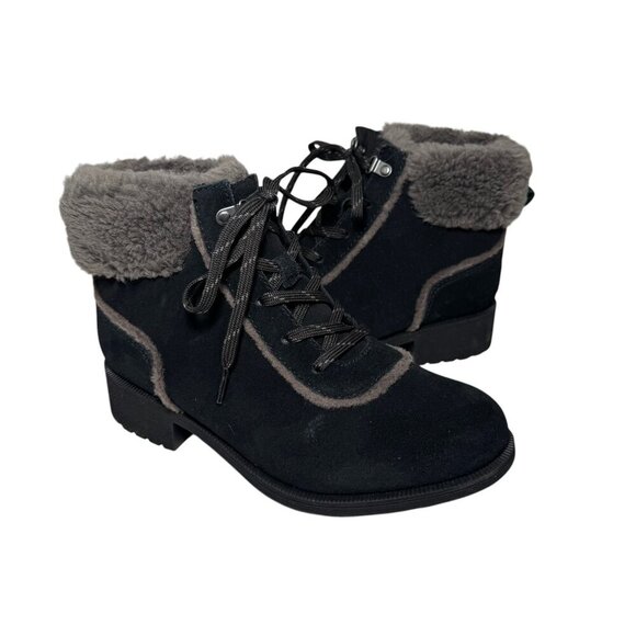 UGG Bodie Fur Lace Up Boots Womens 8 Cozy Waterproof Outdoors Suede New - Picture 5 of 9